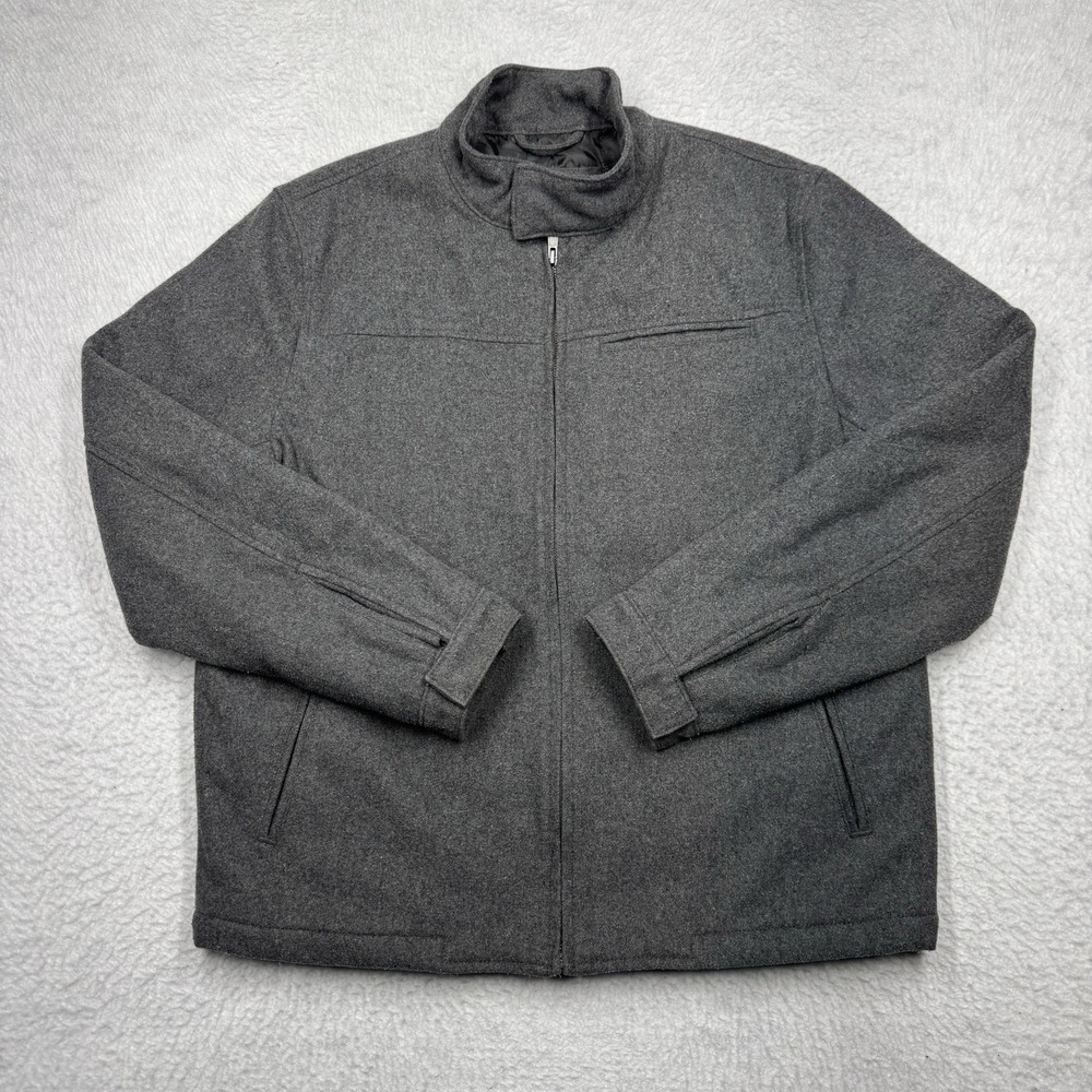 Old Navy Charcoal Gray Wool Blend Full-Zip Jacket Men's Size Large